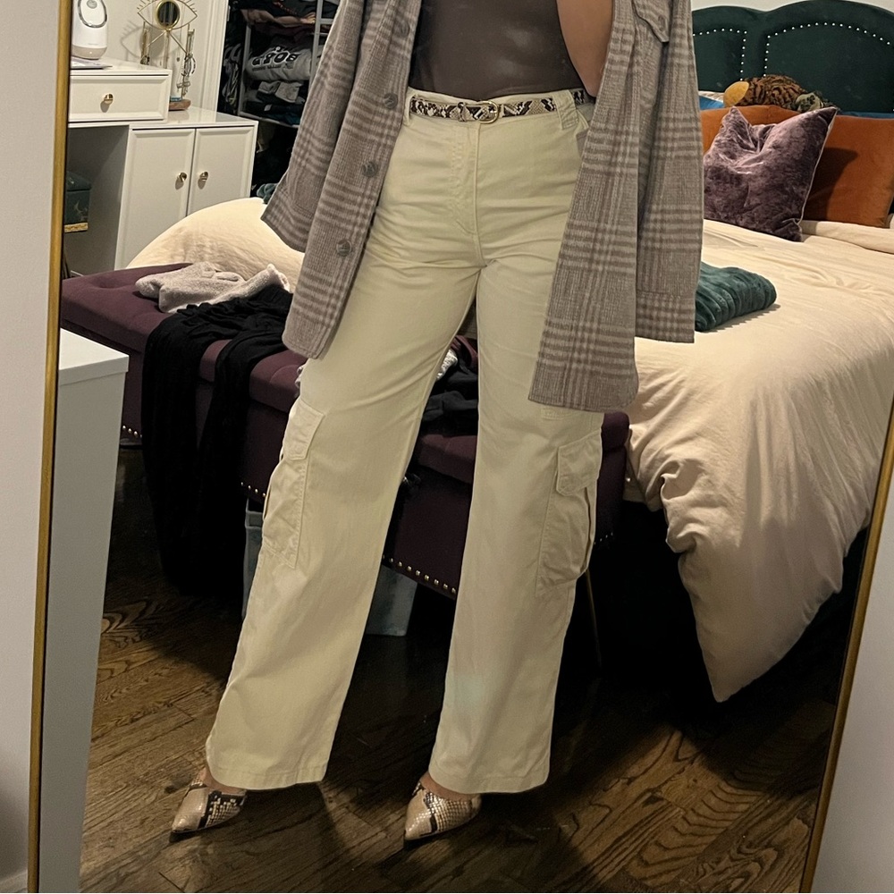 Zara Women's Light Beige Chinos